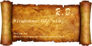 Ringbauer Dávid névjegykártya
